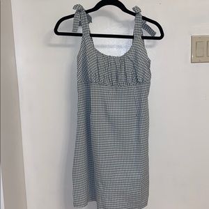 light blue plaid dress